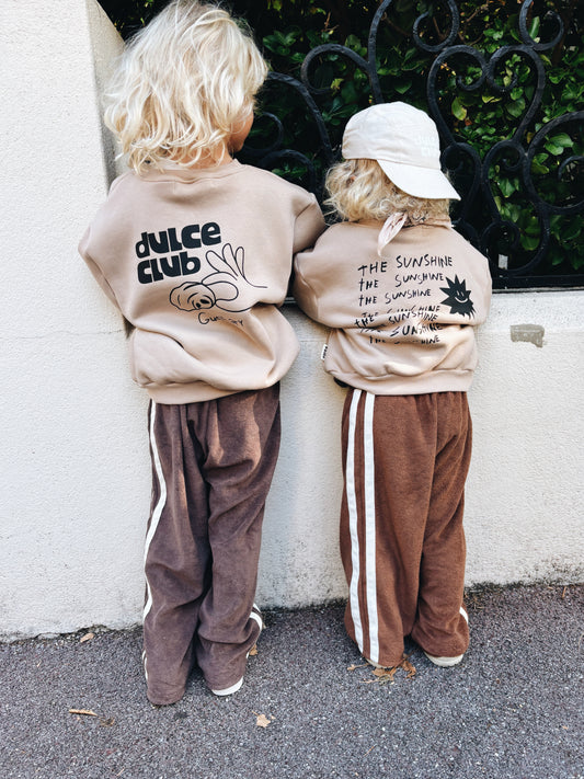 Sweat "Dulce Club" À Personnaliser - Beige Foncé