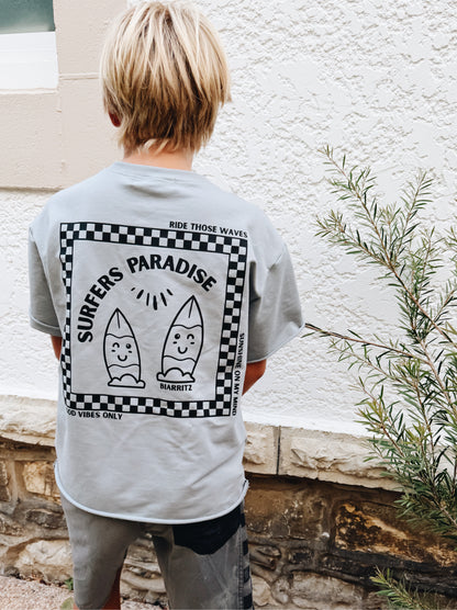 T-Shirt Oversize "Surfers Paradise" - Bleu glacier