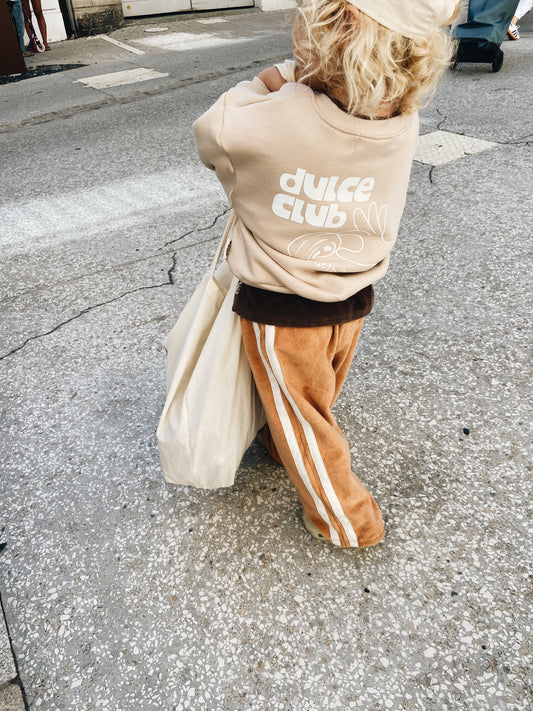 Pantalon Éponge À Double Bande - Toffee