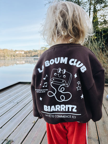 Sweat "Le Boum Club" À Personnaliser - Chocolat Noir