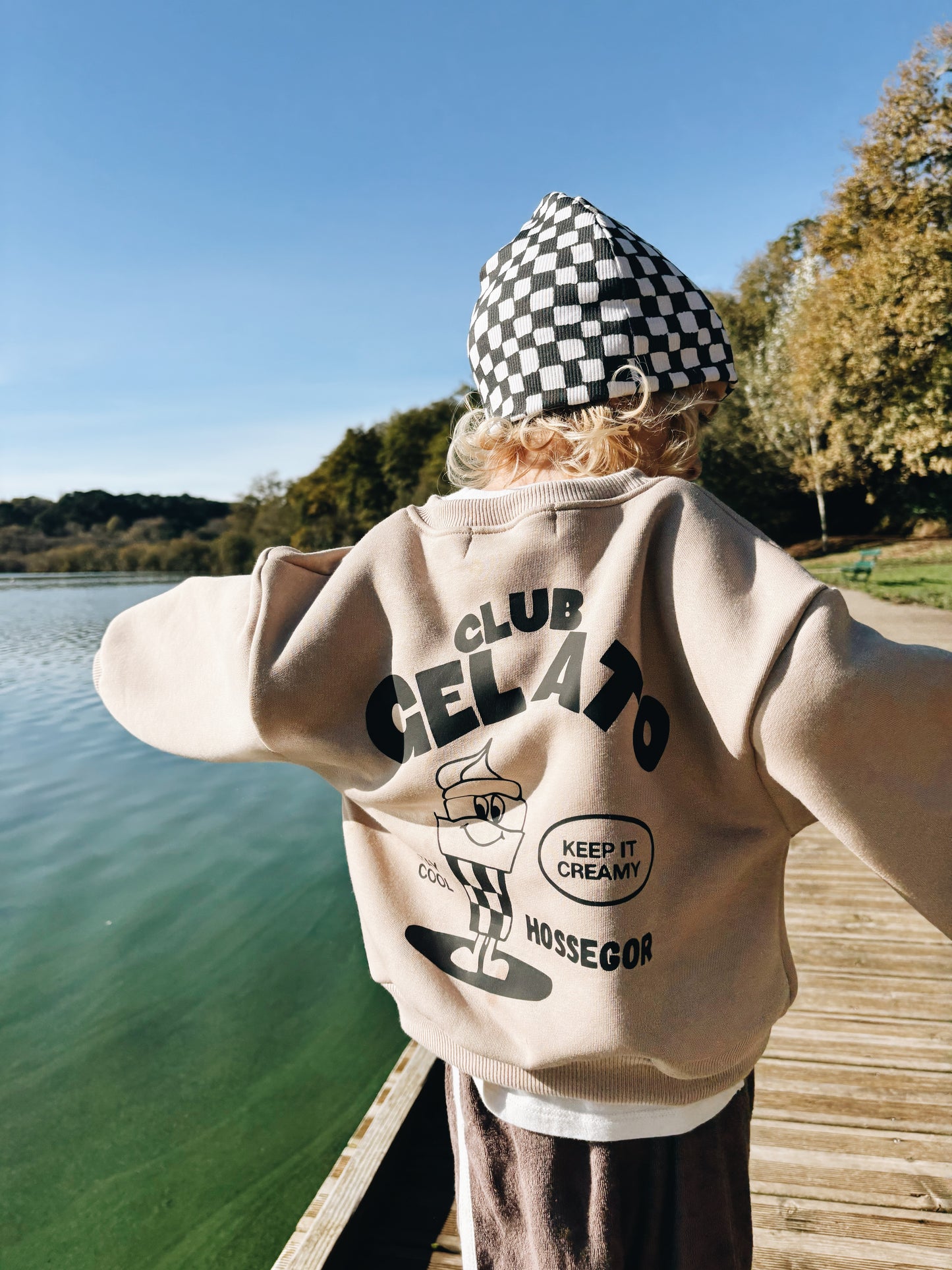 Sweat "Club Gelato" À Personnaliser - Beige Foncé