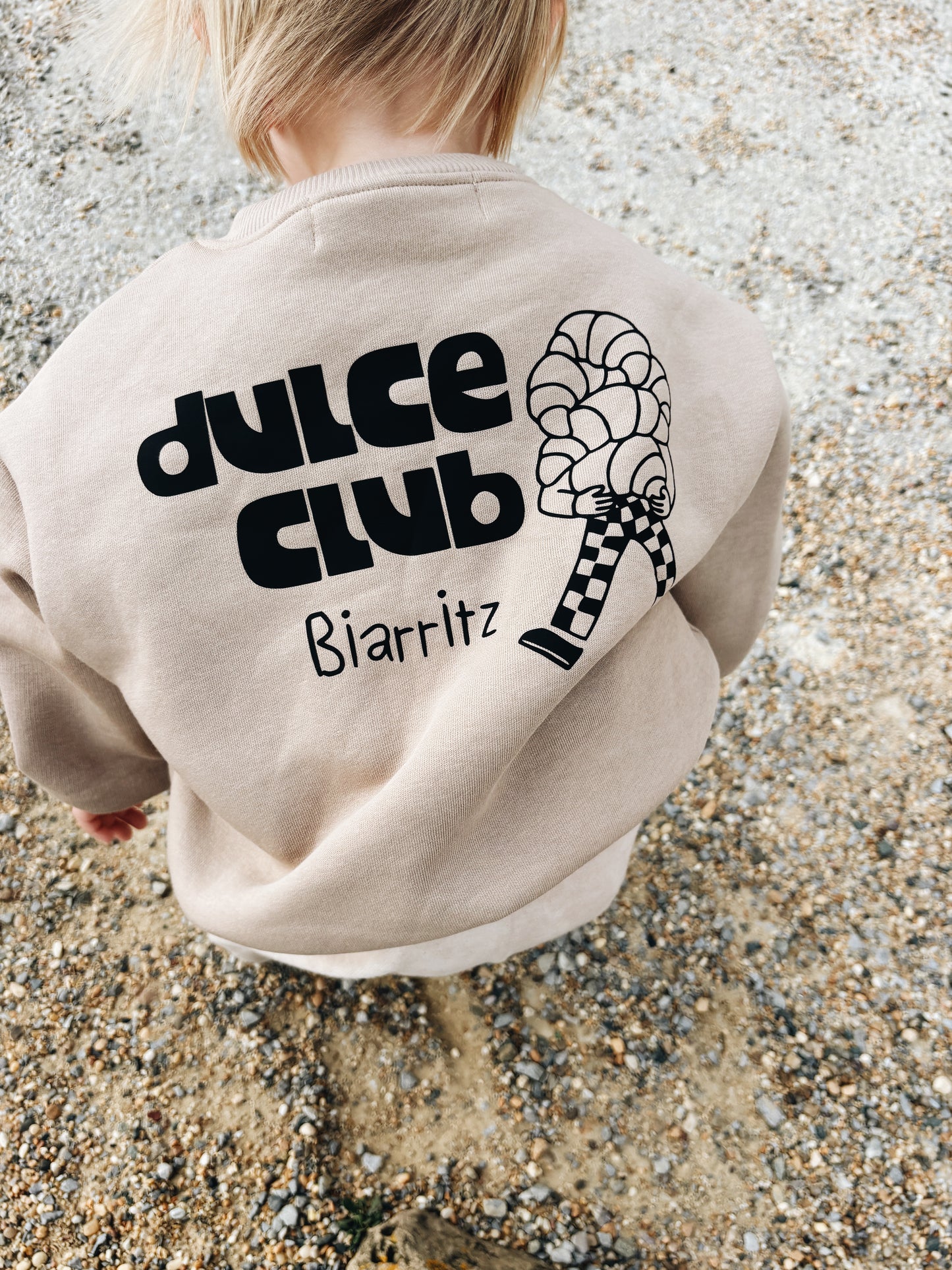 Sweat "Dulce Club Croissant" À Personnaliser - Beige Foncé