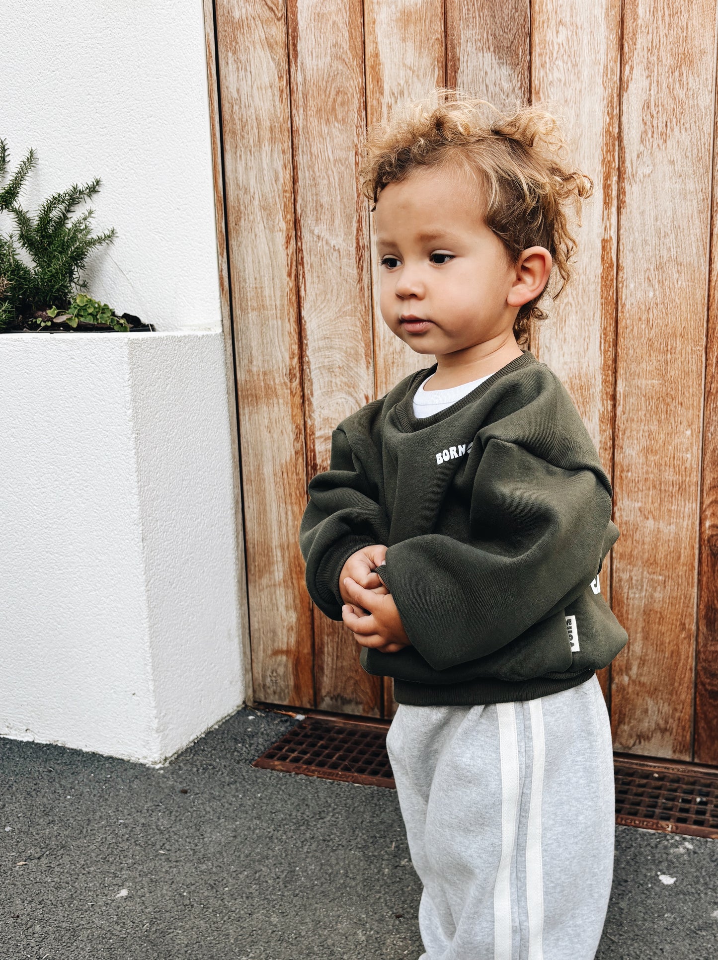 Sweat "Born To Shine" À Personnaliser - Vert foncé