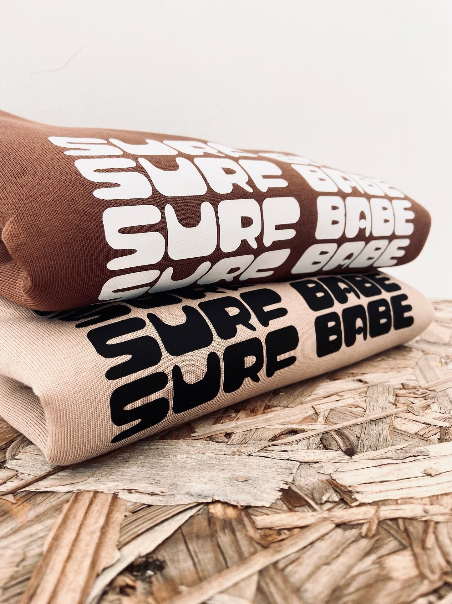Sweat "Surf babe" - Beige foncé