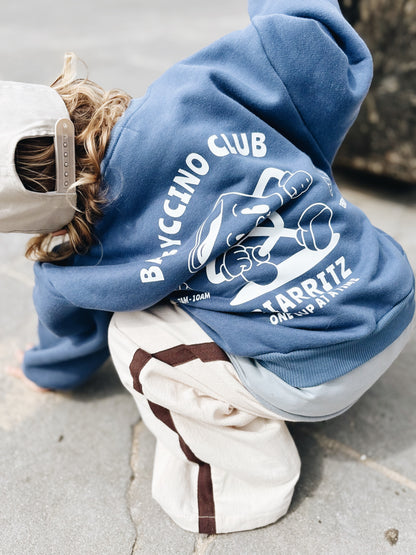 Sweat "Babyccino club" À Personnaliser - Bleu Encre