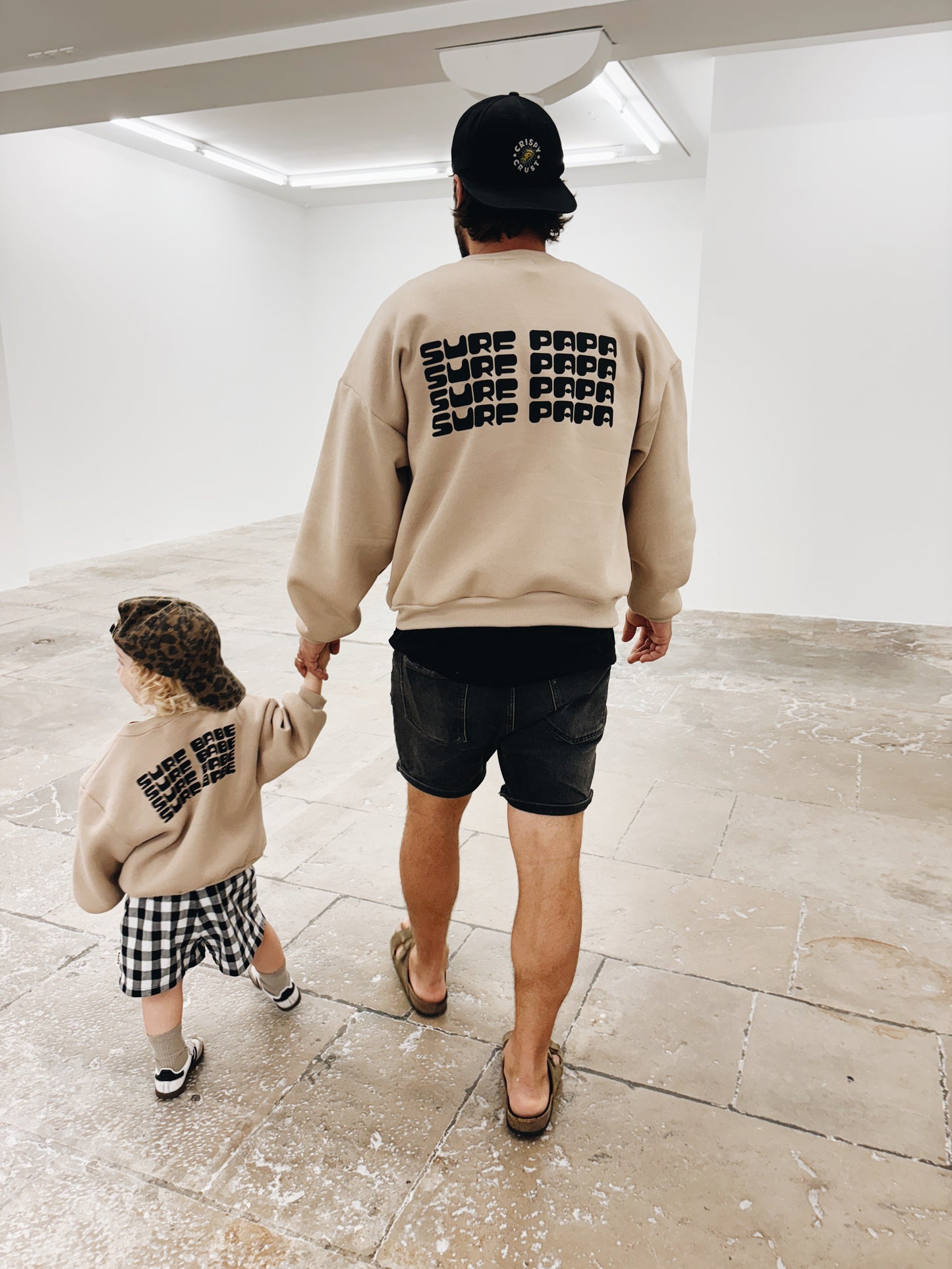 Sweat "Surf babe" - Beige foncé