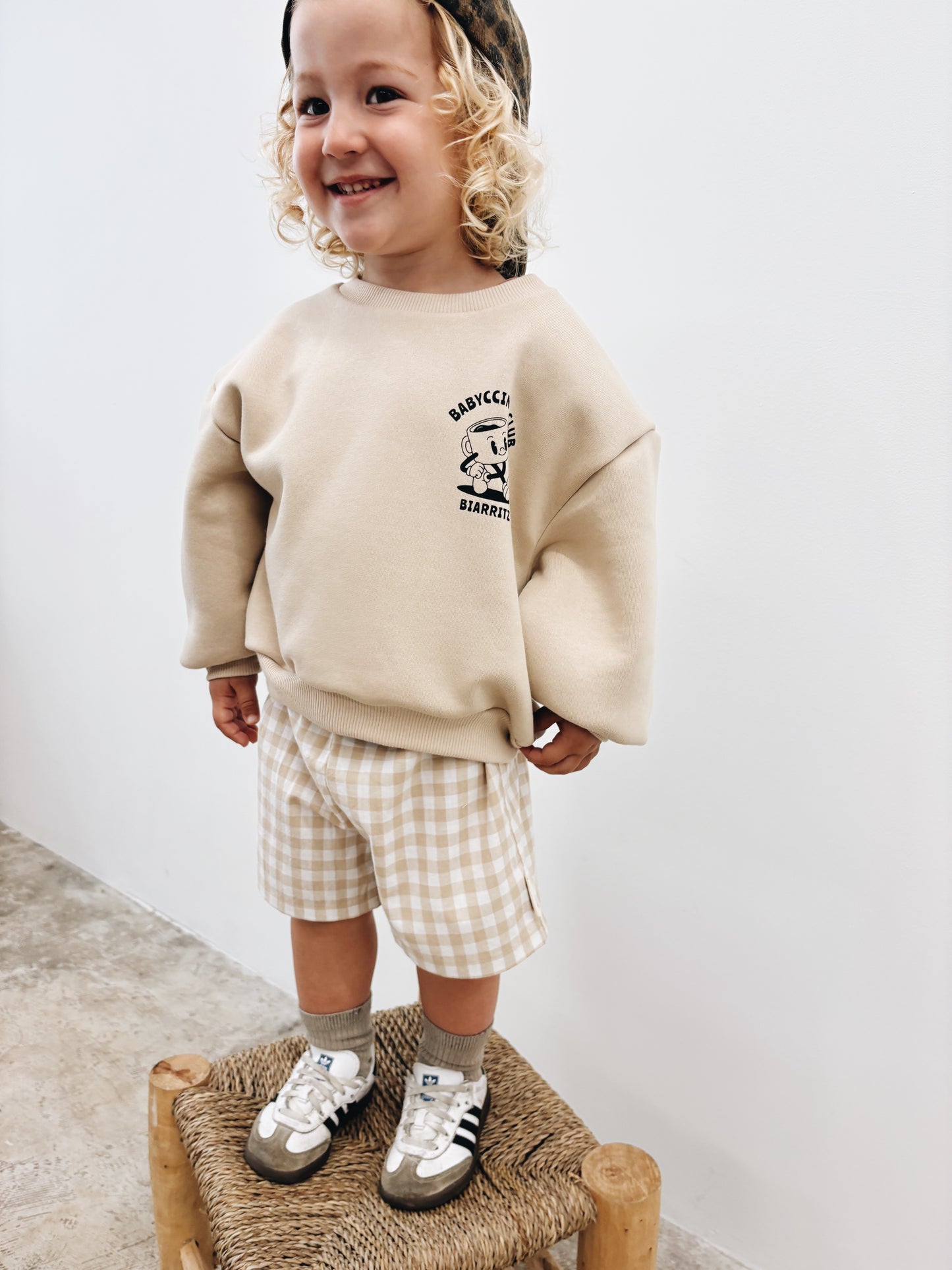 Short Vichy Beige