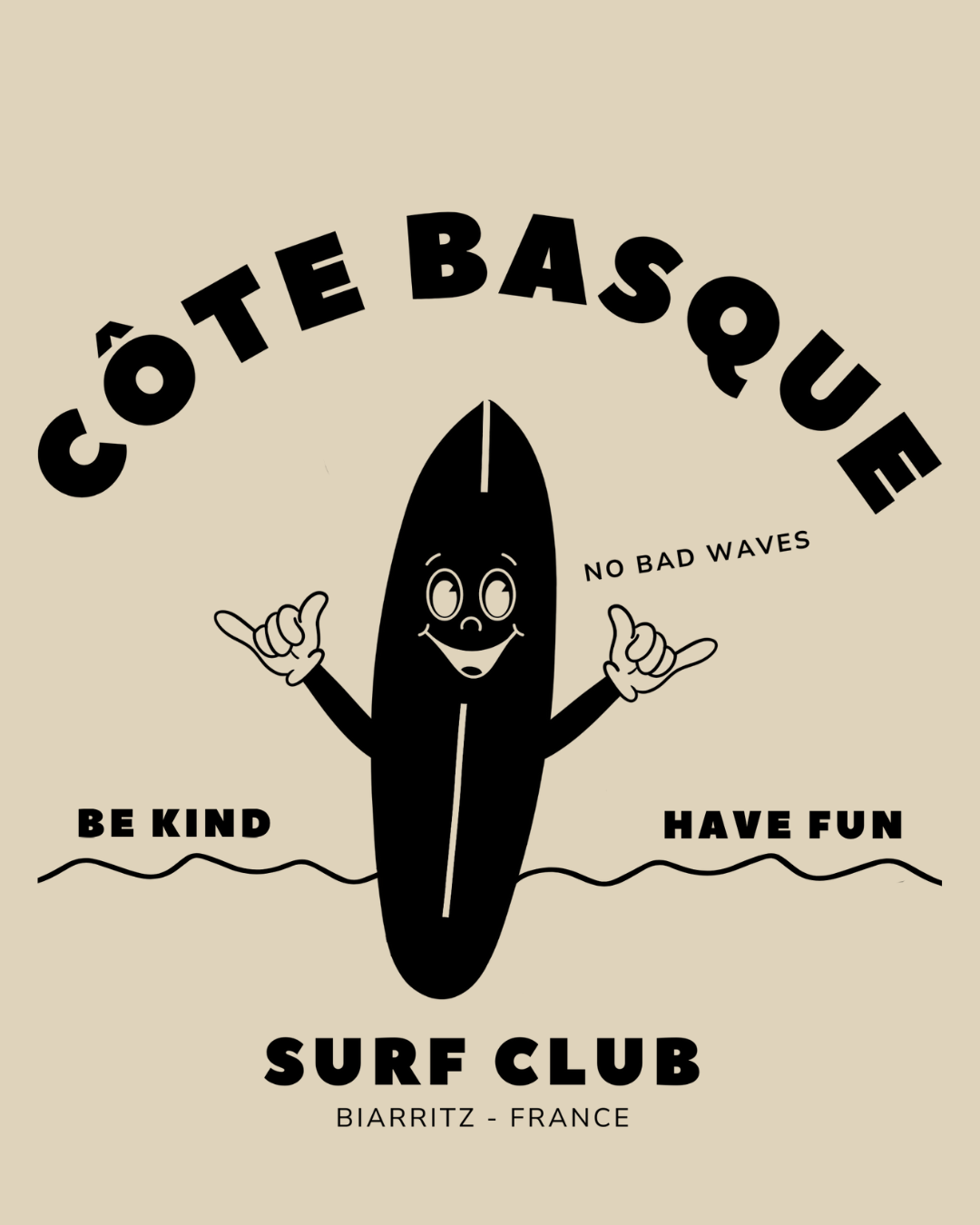 Sweat "Côte basque" - Beige foncé