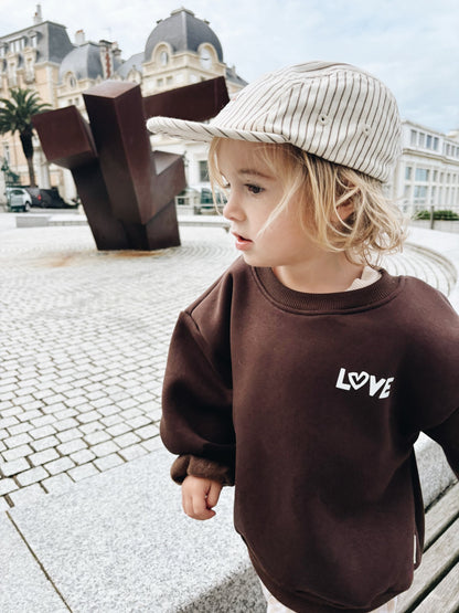 Sweat "Love" - Chocolat Noir