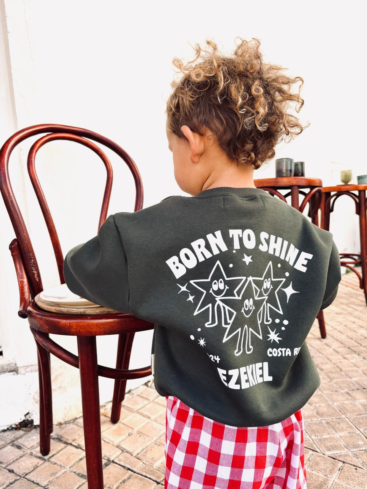 Sweat "Born To Shine" À Personnaliser - Vert foncé