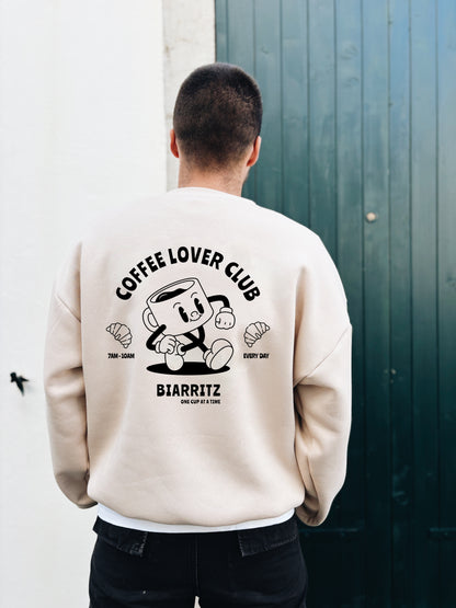 Sweat Adulte Homme "Coffee Lover Club" À Personnaliser