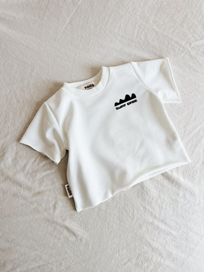 T-Shirt Oversize Blanc "Surf babe"
