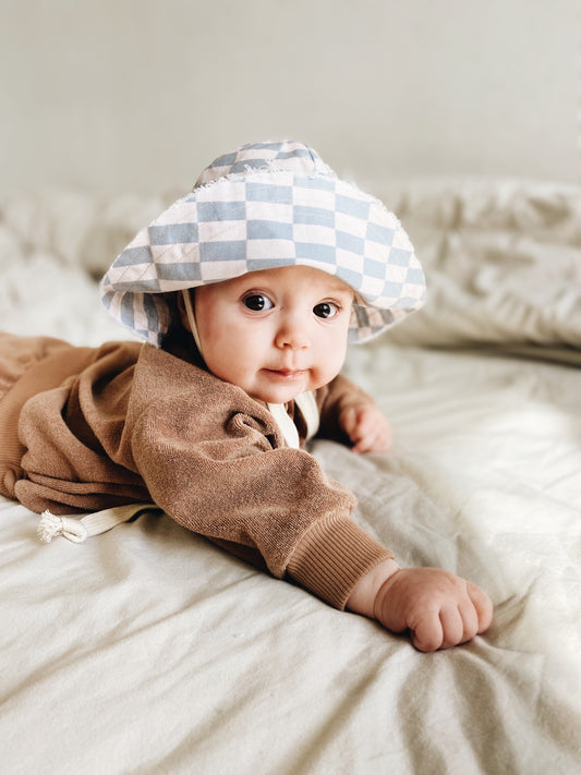 Chapeau Damier Bleu