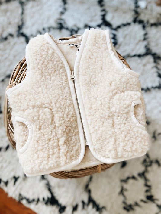 Gilet en laine de mouton pour enfants